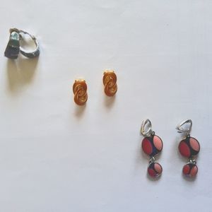Costume jewelry clip earrings